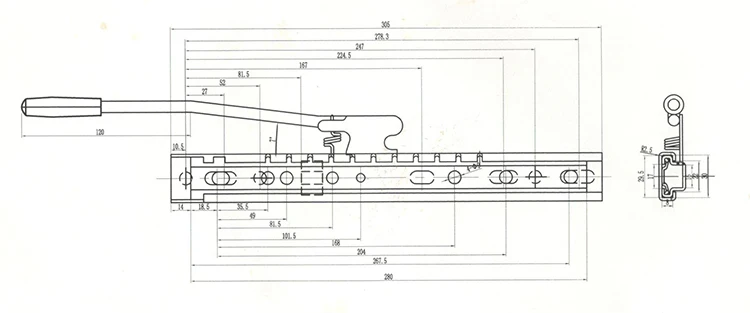 Seat parts sliders seat rail car