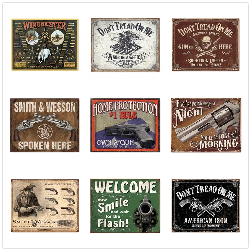 Wholesale Metal Wall Hanging Signs Rustic Antique Plates We Don`t Call