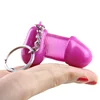 Creative gifts Male Genitalia Key Chain for Lovers plastic dildos toy Sexy Penis Keyring Individual Keychains