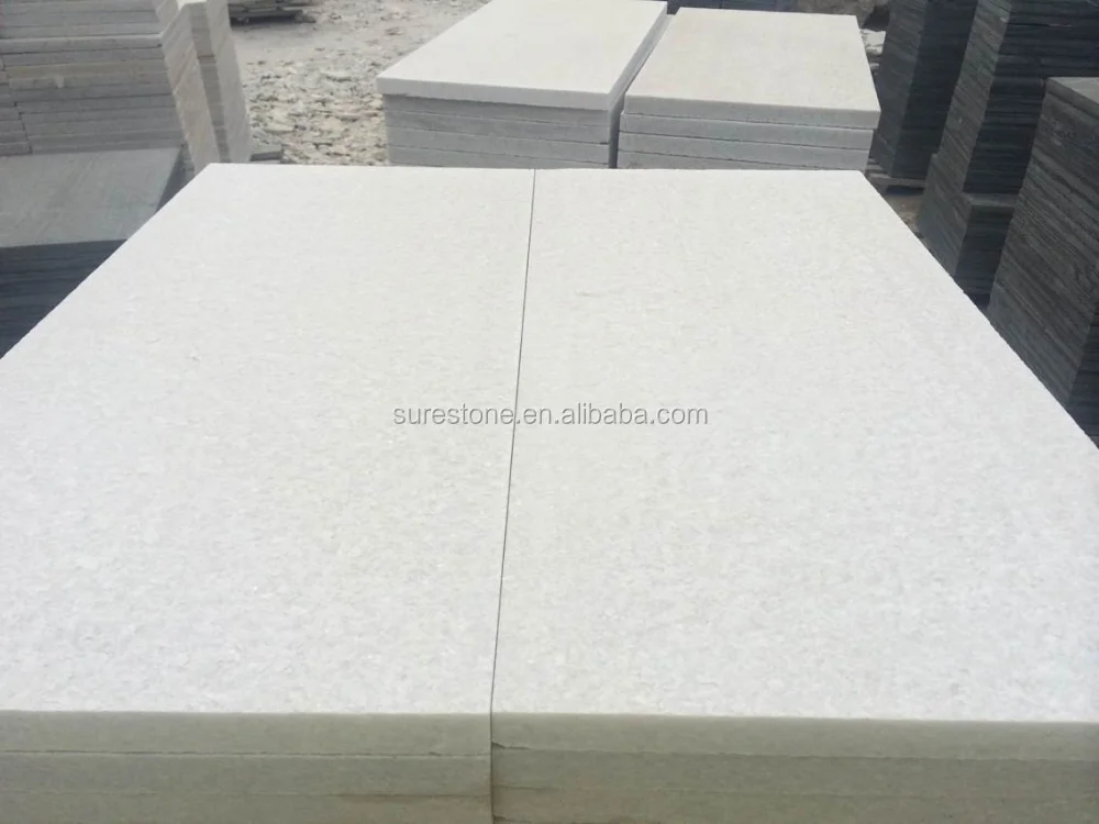 Exterior Pure White Quartzite Stone Floor Tile Tiles Exterior Pure White Quartzite Stone Floor Tile