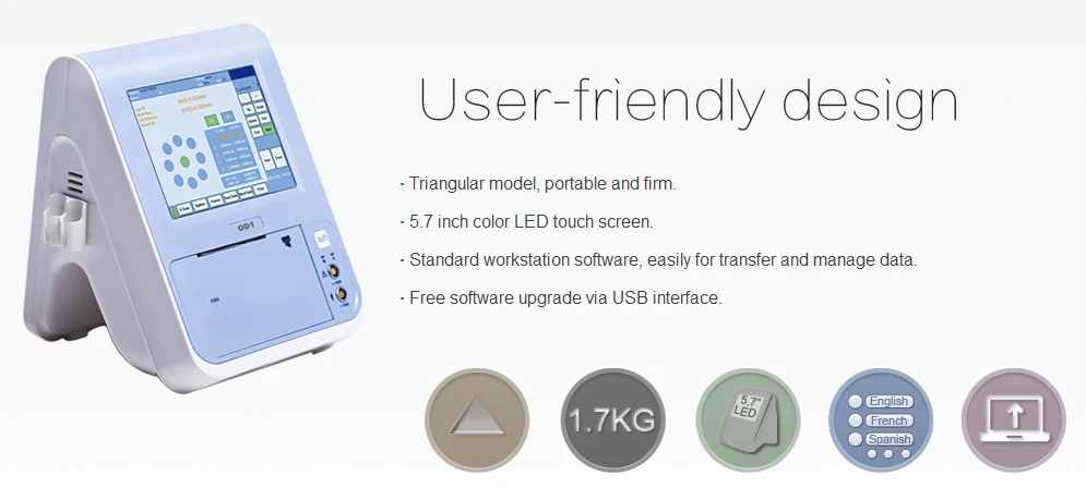 biometer pachymeter scanner ophthalmic ultrasound a b scan medical equipment for biometry eye BS-OD1-AP