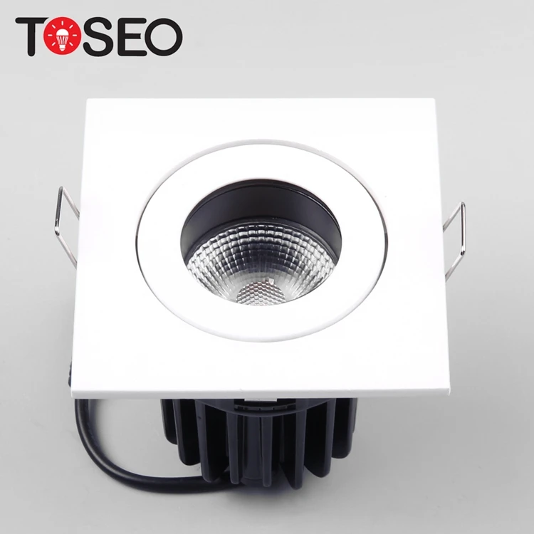 Cut out 7.5CM fire proof led cob spot light 10W square shallow fire rated downlights