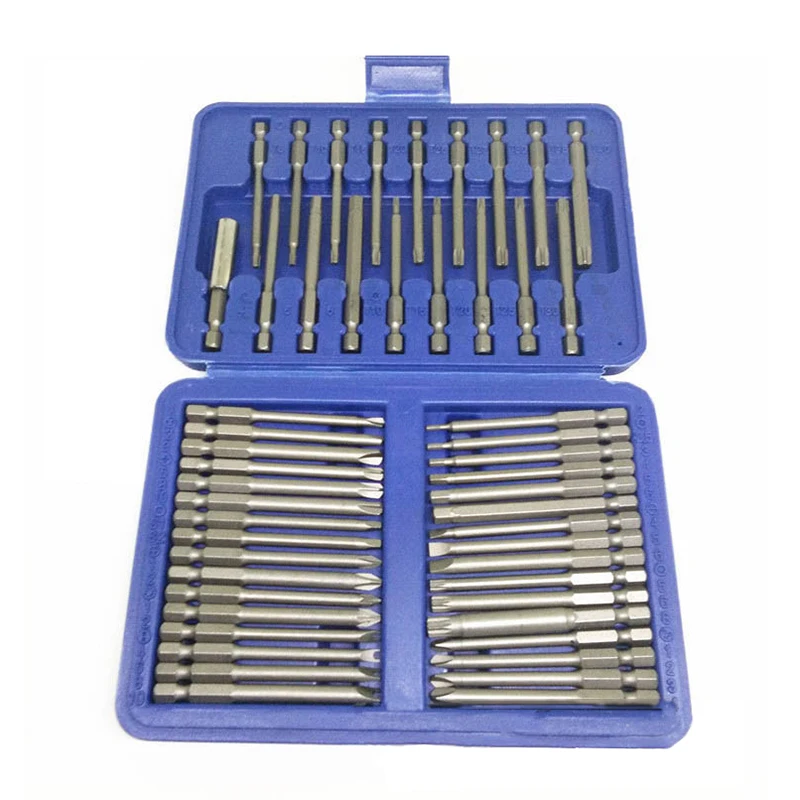 Lengthened Set Of 50pcs Screw Driver Head Mouth Bits Electric