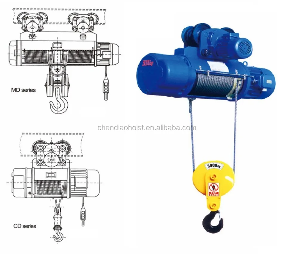 cd electric hoist electric hoist with trolley lifting winch electric hoist 10 ton