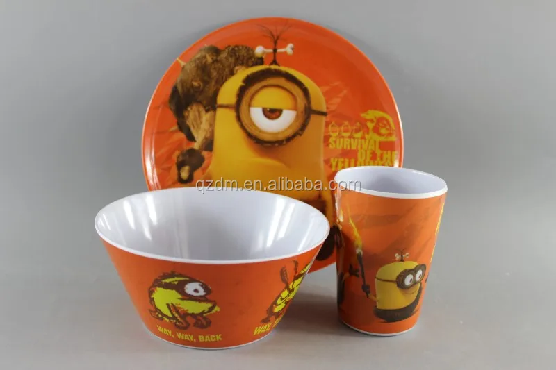3pcs Melamine children Tableware set
