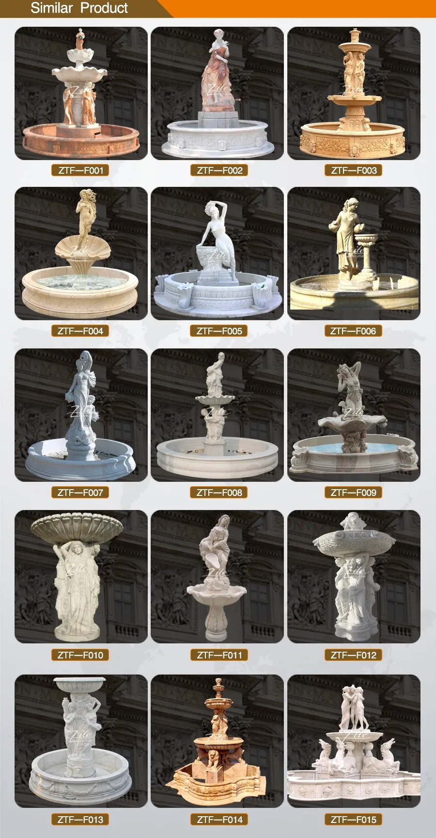  Outdoor Garden Stone Marble Water Fountain (5).jpg