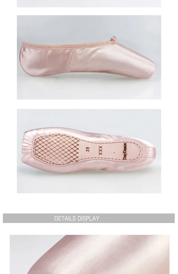 Ballet Pointe Shoes Adult Women Professional Satin Ballet Dance Shoes