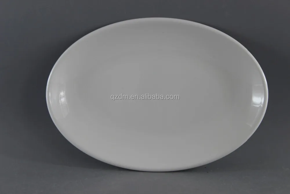 8.25 Inch Melamine Oval Plate,Oval Shape White Plate