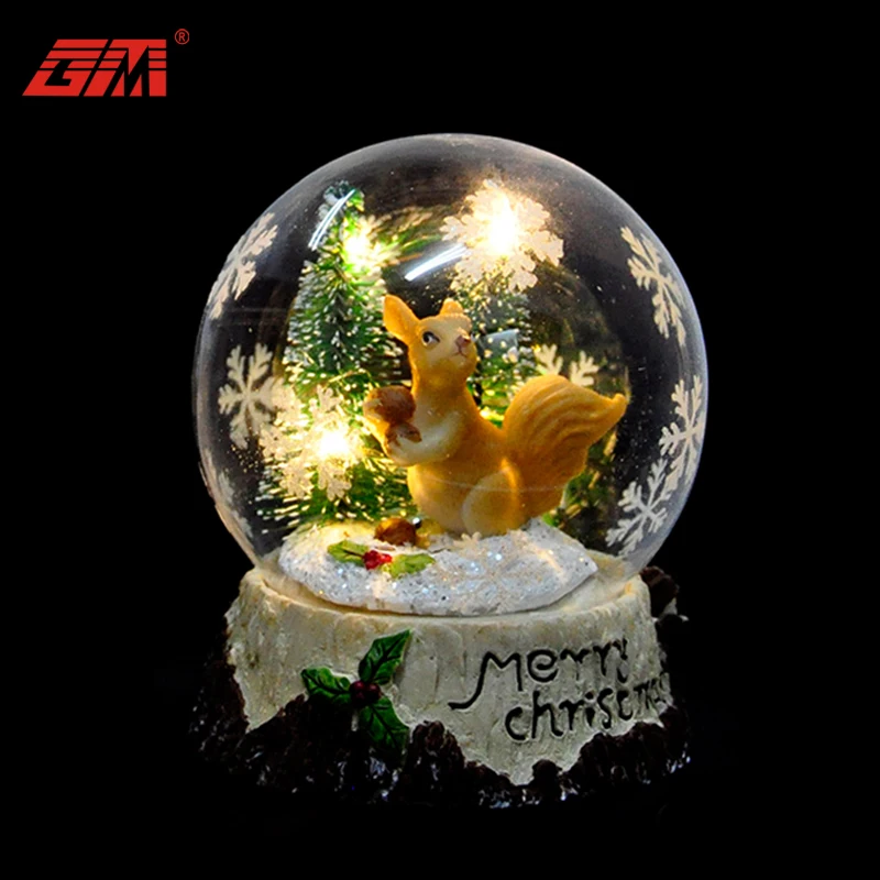 2020 wedding favors glass crafts artificial snow globe with battery for sale