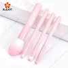 hot sell pink color 4pcs travel portable cosmetic tool makeup brush set
