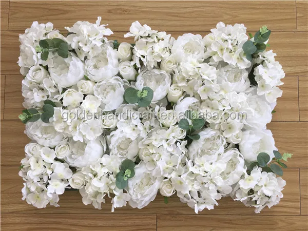 Customized Artificial Silk Wedding Roll Up Flower Wall Rose Backdrop