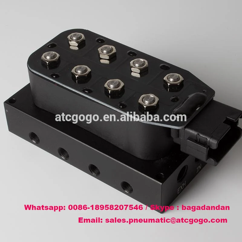 1/4" Aavu8 8corner Solenoid Valve Block With Cable Plug And