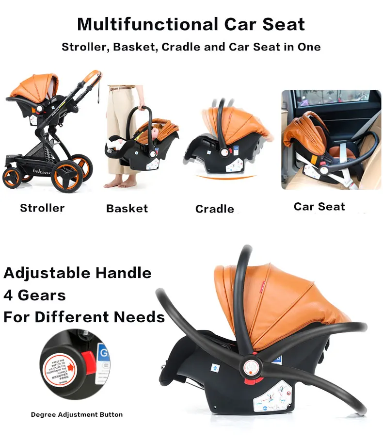 baby travel system leather