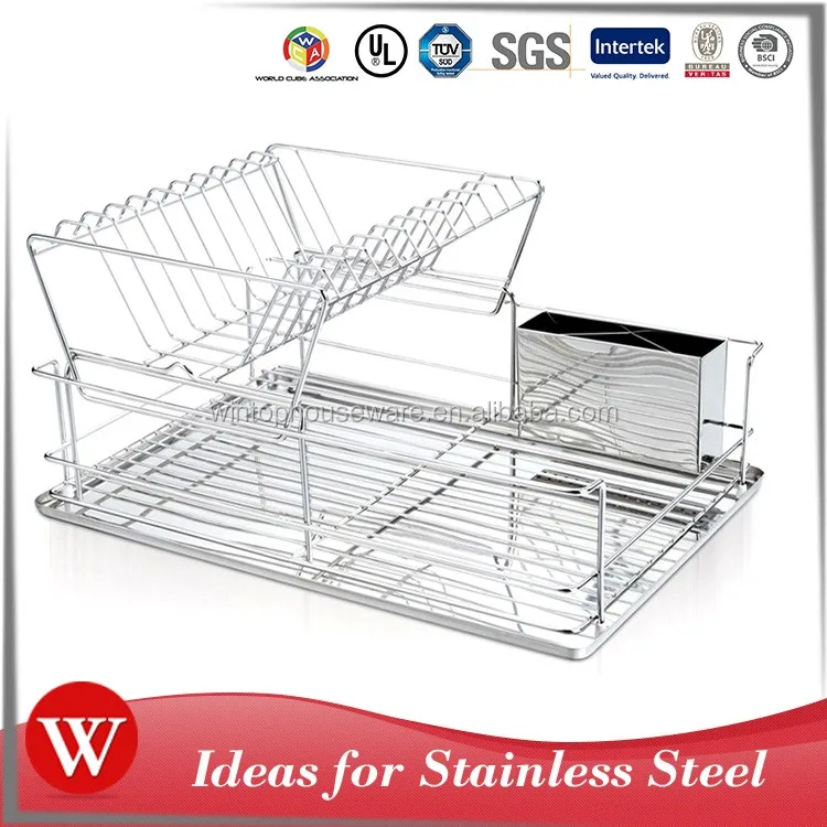 rack dish assemble to 2 tier how Steel 2 Easy Assemble To Stainless Dish Drainer tier Dish