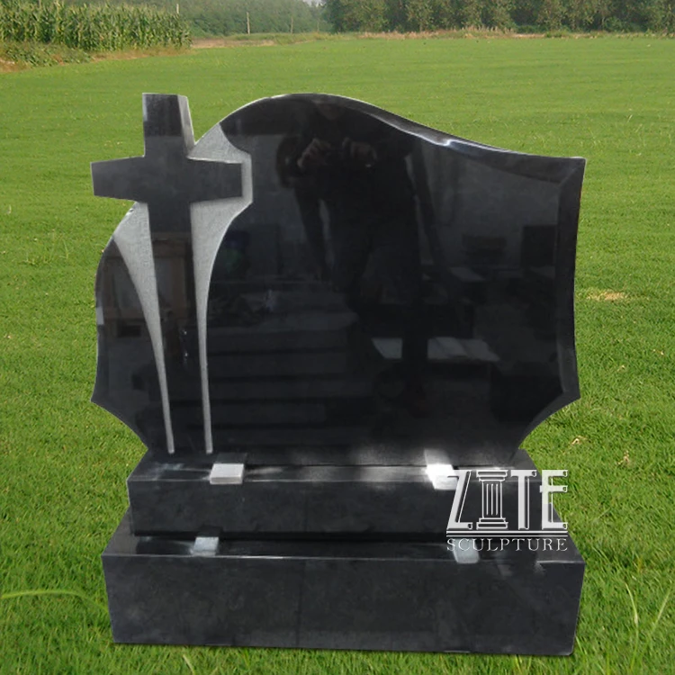 High Quality Marble Hand Carved Black Granite Headstones For Graves ...