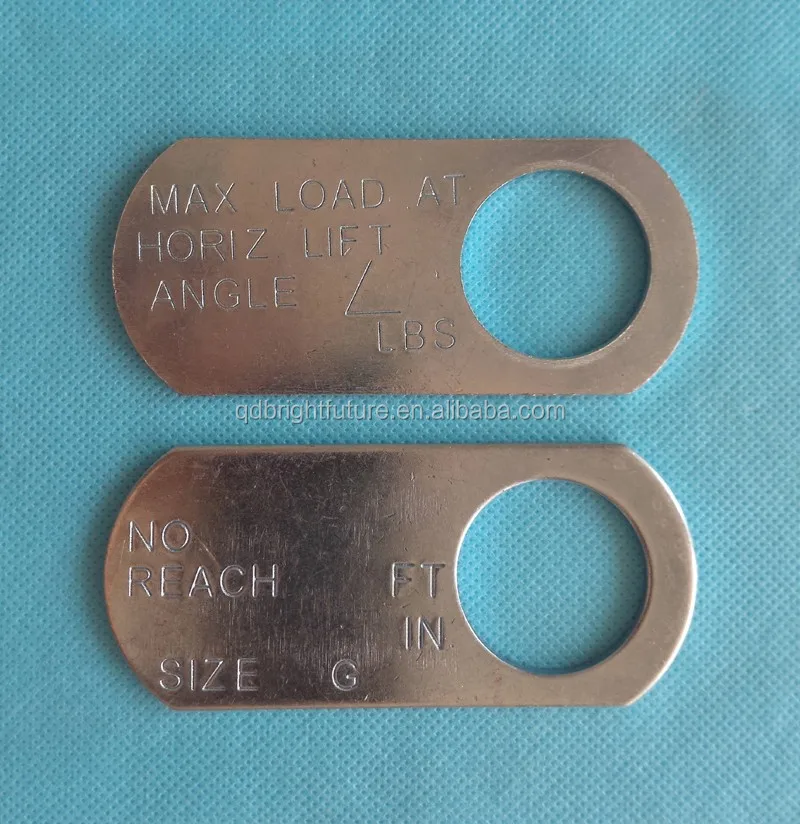 Aluminum Chain Tag Buy Lifting Chain Tag,Chain Tag,Rigging Tag