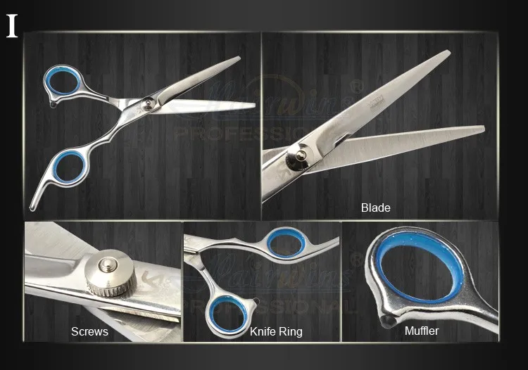 Professional Hair Shears Cutting Scissors Korea Thinning Curved Custom