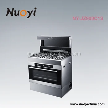 5 Burner Integrated Cookers Cuisine Gas Cooktop Combined With Oven