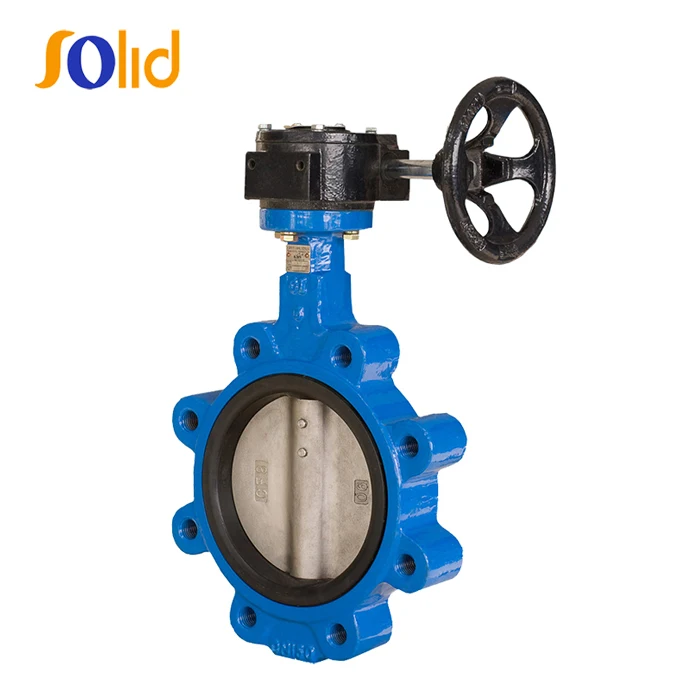 ANSI B 16.1,EN 1092,AS 2129 Lug Type Butterfly Valve with Two Stems