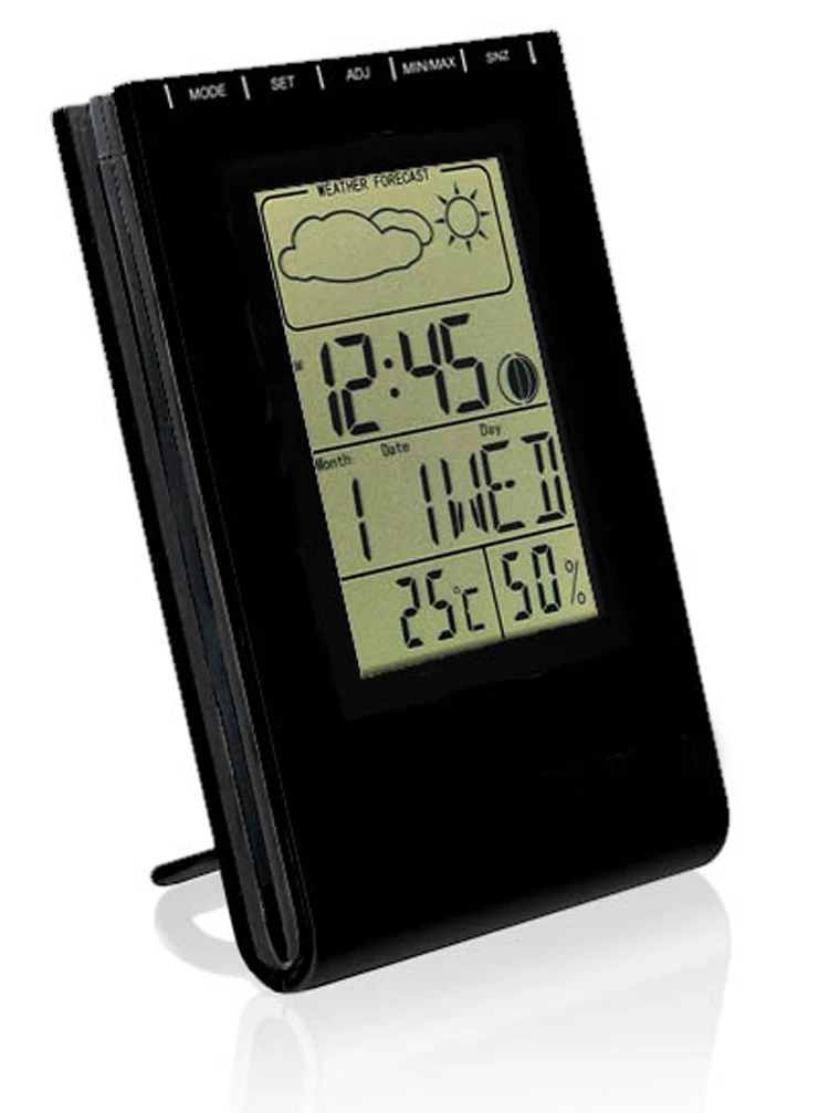 Weather Station Indoor Thermometer Hygrometer Digital Desk Alarm Clock