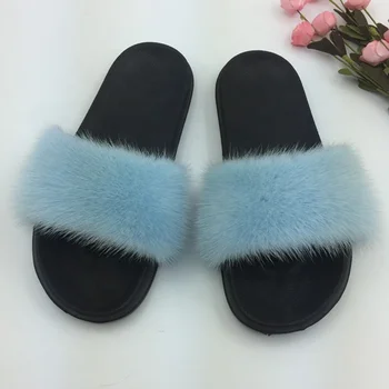mink fur slides wholesale