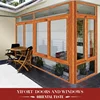 aluminium 4 panel brown color blue tinted glass sliding window