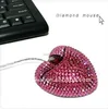 heart shaped computer mouse with diamond