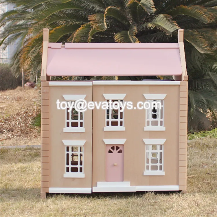 New Design Miniature Wooden Victorian Dollhouse Kit For Children