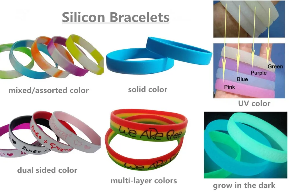 Silicone Rubber College Soccer Team Bracelets Sports Team Silicone