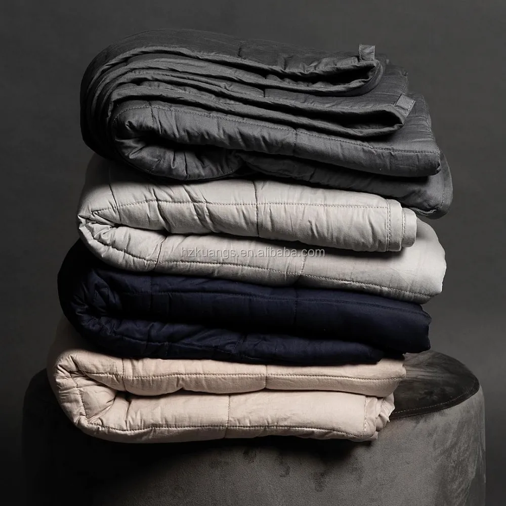 White Seneory Cooling Weighted Blankets With Bamboo Lyocell Summer