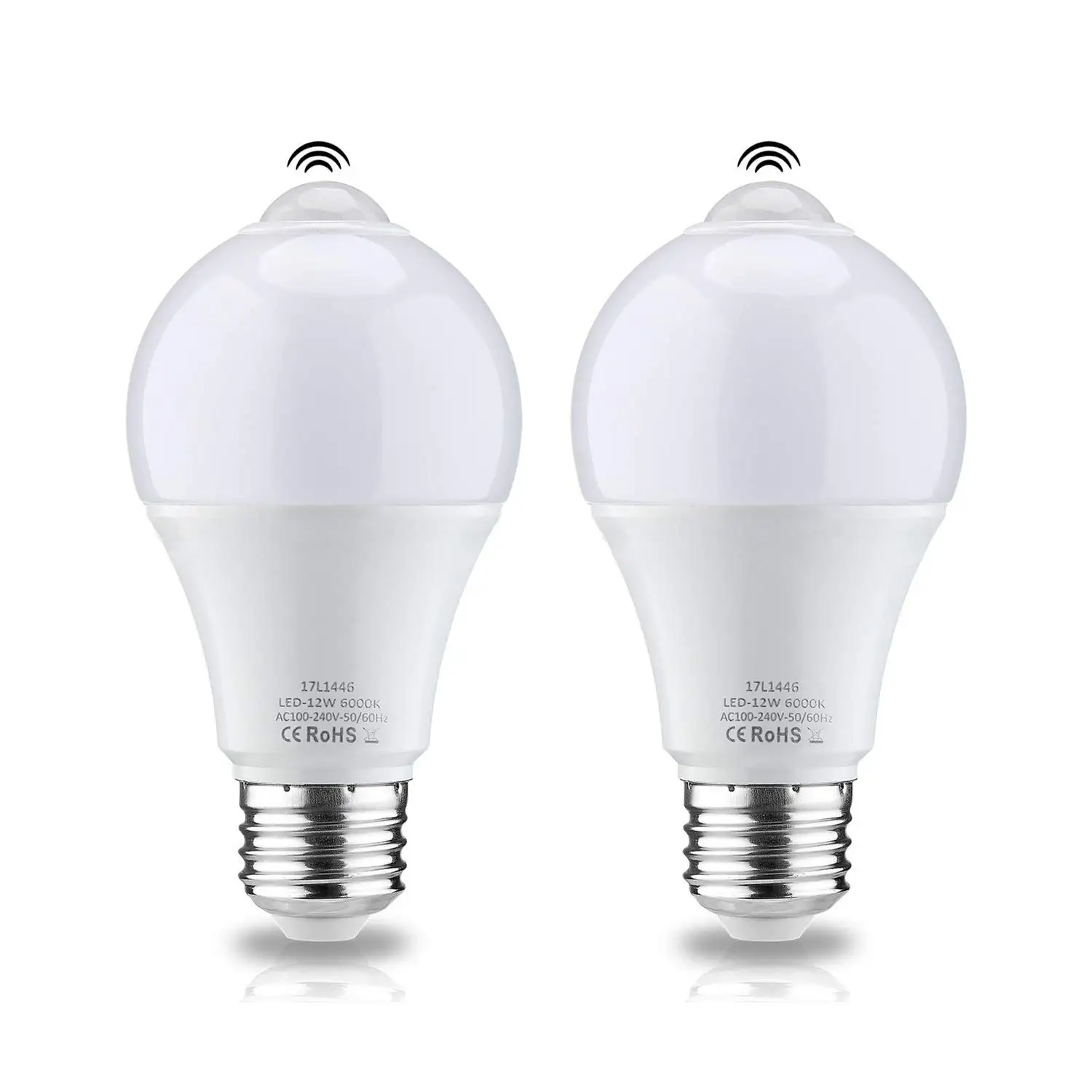 12W Aukora Dusk to Dawn Light Bulb Smart Sensor Light Bulbs Super Bright E26 Automatic On//Off Security Lights Outdoor//Indoor for Porch Garage Garden Patio Cool White 2 Pack 100-Watt Equivalent