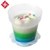 Black Round Opening Plastic Plant Based Cups,Mousse Tiramisu Cups For Plants