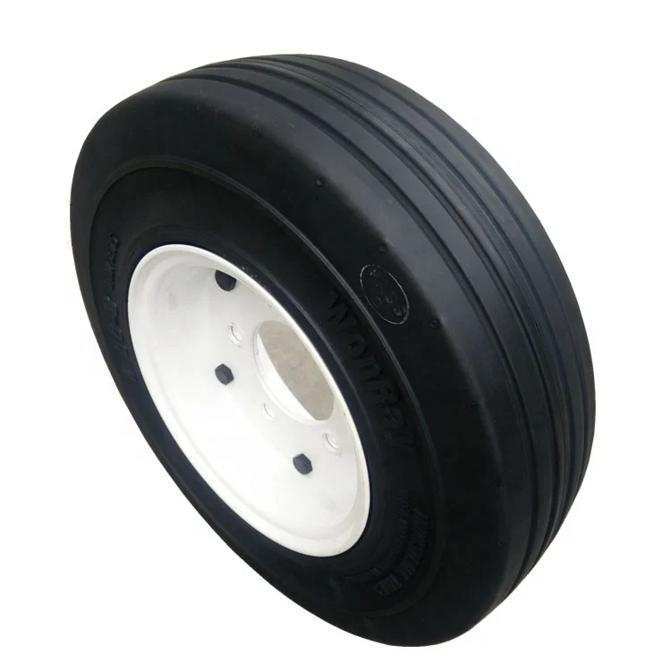4.00x8 Rubber Solid Tire Installation 3.758.00 Rim Wheel Mounted