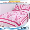 High quality beautiful girl bedspread heart shape printed cool baby summer quilt