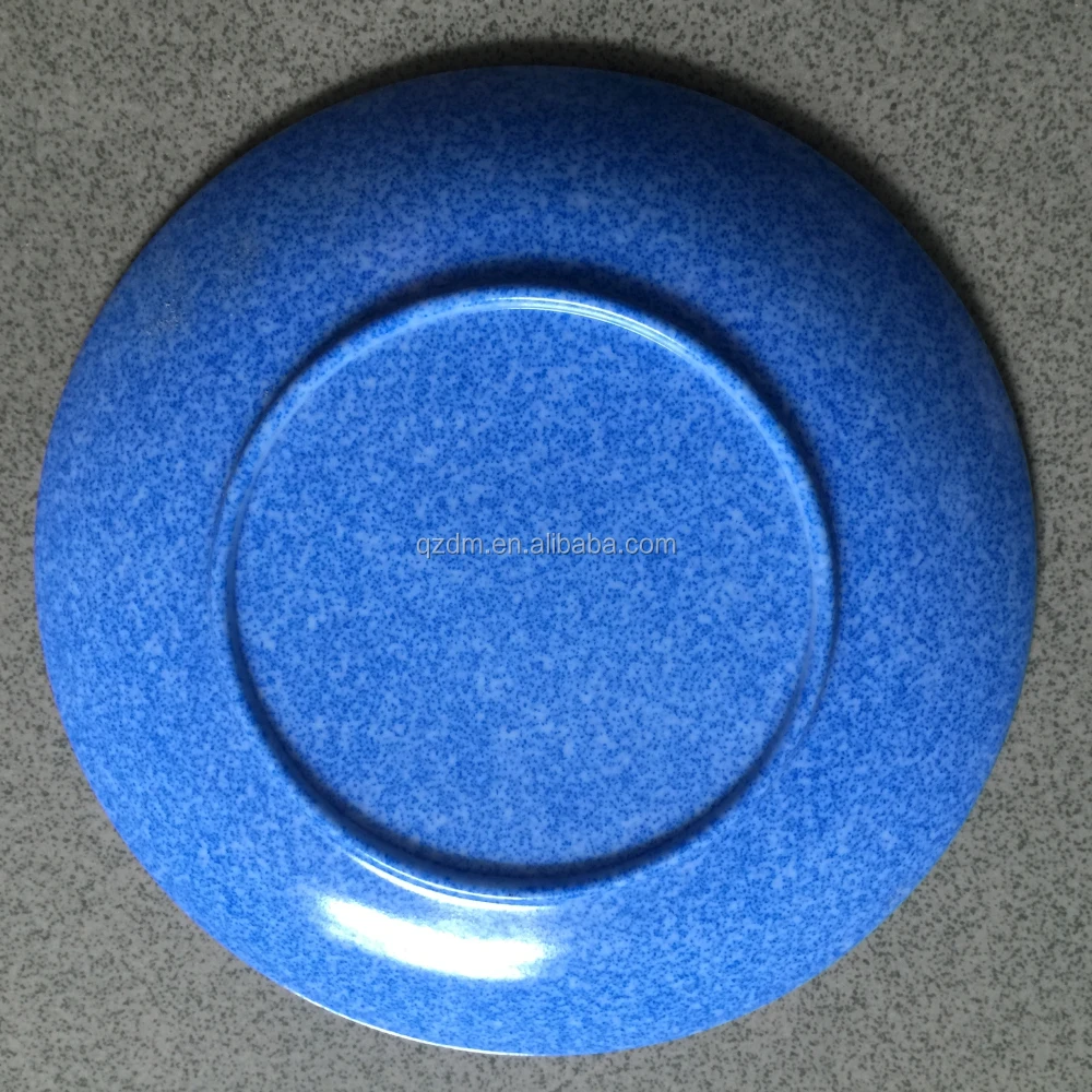 Creative Blue Melamine Round Dish(Special Melamine Material)