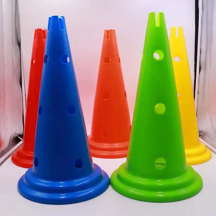 50cm round Sports Cones Plastic Sport Football Soccer Marker Disc Cones with holes