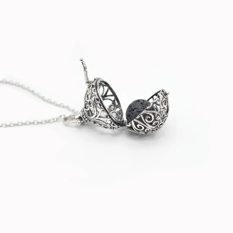 Living Lockets Pendant For Women Pregnancy Balls Lava Stone Lockets