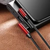 Right Angle Charging Cable with LED Light 90 Degree Phone Charger Nylon Braided USB Cord Compatible for iPhone Type C Micro USB