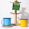 Best Quality Drink Ware Multicolour 6-12cm Drink Cup 0.5mm Thickness 16OZ Enamel Mug With Side Handle