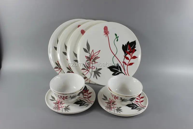 12 pcs melamine dinnerware sets