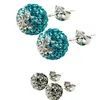 wholesale AB Clay Balls Multicolor Crystal Earrings Studs