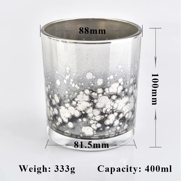 antique silver glass candle holder for home decor wholesale