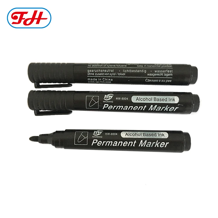 black permanent markers