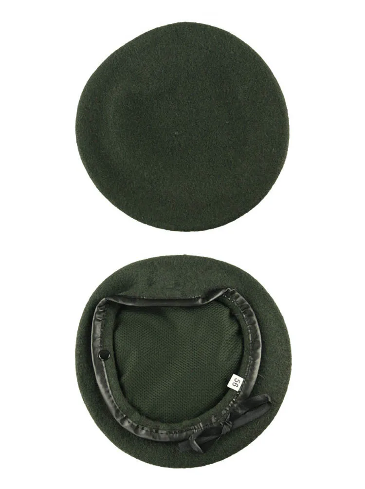 热卖顶级品质纯白色羊毛军事贝雷帽没有顶级提示 - buy 军事贝雷帽黑