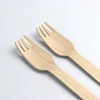 High Quality 200 pc set of 6" Recyclable Eco-Friendly Utensils Wooden Disposable Cutlery for picnics