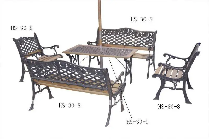 Five-piece Cast Iron Garden Furniture - Buy Garden Furniture,Cast Iron