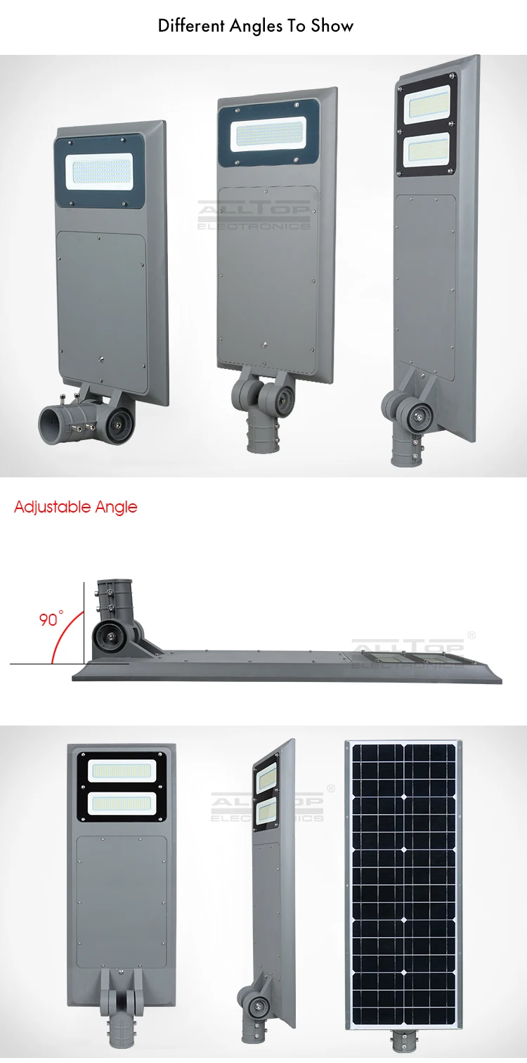 ALLTOP High quality low prices IP65 outdoor aluminium die cast housing 40 60 100 watt led solar street lights prices