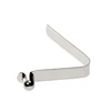 High quality stainless steel flat metal button spring lock clip