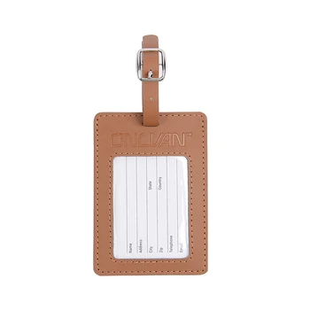 pu leather luggage tag