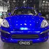 Annhao 2018 blue car body change color Self Adhesive Bubble Free Crystal Metal Super Glossy sticker auto